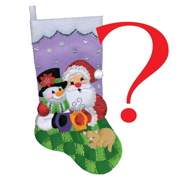 Design Works™ Mystery Stocking Felt & Sequin Kit