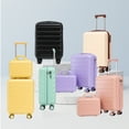 thumbnail image 2 of imerelez 14"/20" 2 pcs/set in ABS Spinner Wheel Luggage, with Combination Lock,14" Cosmetic Case (Yellow), 2 of 8