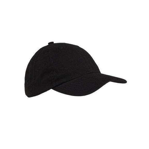 Big Accessories Youth 6-Panel Brushed Twill Unstructured Cap - BLACK - OS