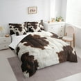 thumbnail image 3 of Manfei Brown Cow Hide 7-Piece Twin Bedding Sets,Farm Cowhide Bedding Comforter Set,Rustic Farmhouse Cabin Sheet Sets For Men Women,Ultra Soft Home Decor, 3 of 8