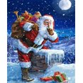 thumbnail image 1 of GATYZTORY-pintura de diamantes con marco de Papá Noel, mosaico de diamantes para adultos y niños, regalo, arte de pared, decoración de artesanía para Navidad, 1 of 4