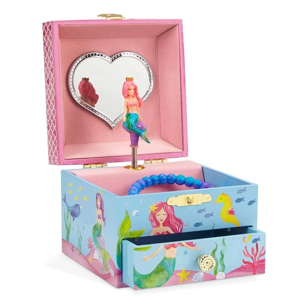 Joyero Alhajero Infantil Musical - Cajón para Joyas Niña azul Estandar