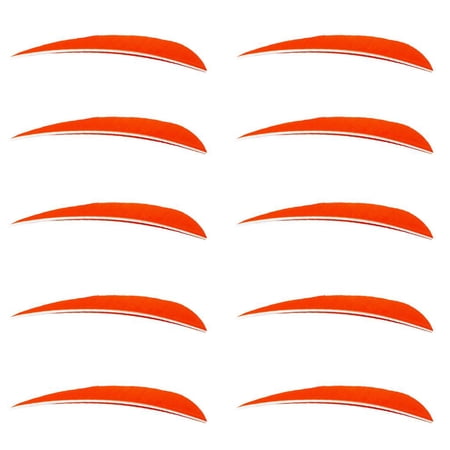 QSTDGVPW 10 Pieces Arrow Feathers Fletching Fletches Right Wing 5 Inch Orange