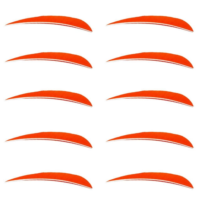 S SERENABLE 10 Pieces Feathers Fletching Fletches Right Wing 5 Inch Orange