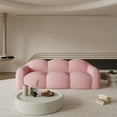 thumbnail image 3 of Sdorens Cloud Sofa Oversized Curved Couch,Lazy Sofa Round Floor Sofas,Cloud Memory Foam Couches for Living Room,Apartment,Small Spaces(No Assembly,Pink), 3 of 14