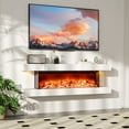 thumbnail image 2 of Gymax 18'' 3-Sided Wall Mounted Electric Fireplace w/ 32''Wide Floating Mantle, 2 of 9
