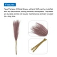 thumbnail image 4 of Uxcell 12Pcs Hierba de Pampas Falsa 21" Decoración de Boda Morado Claro, 4 of 7