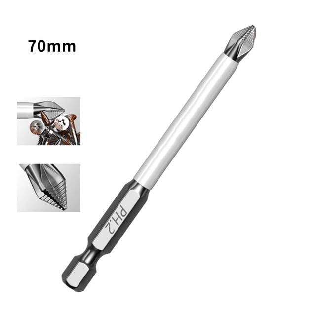 BTOER Anti Slip Screwdriver Head Magnetic Screwdriver Tungsten Steel Resistant Screwdriver Hexagonal Screwdriver Head