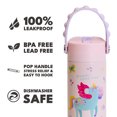 thumbnail image 5 of Elemental Kids Core Water Bottle 18oz Stainless Steel Unicorn Rainbow Water Bottle with Straw Lid & Pop-It Handle, 5 of 7