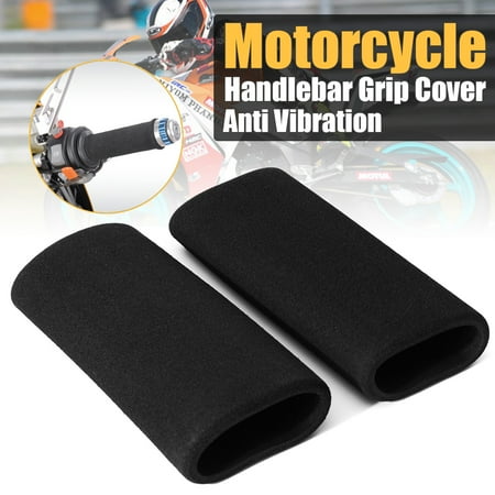 Motorcycle Foam Grips - 2x Motorbike Slip-on Foam Anti Vibration Comfort Handlebar Grip Cover Motorcycle Accessories