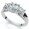 thumbnail image 3 of Pompeii 1ct Three Stone Diamond Ring 14K White Gold (G/H,SI), 3 of 7