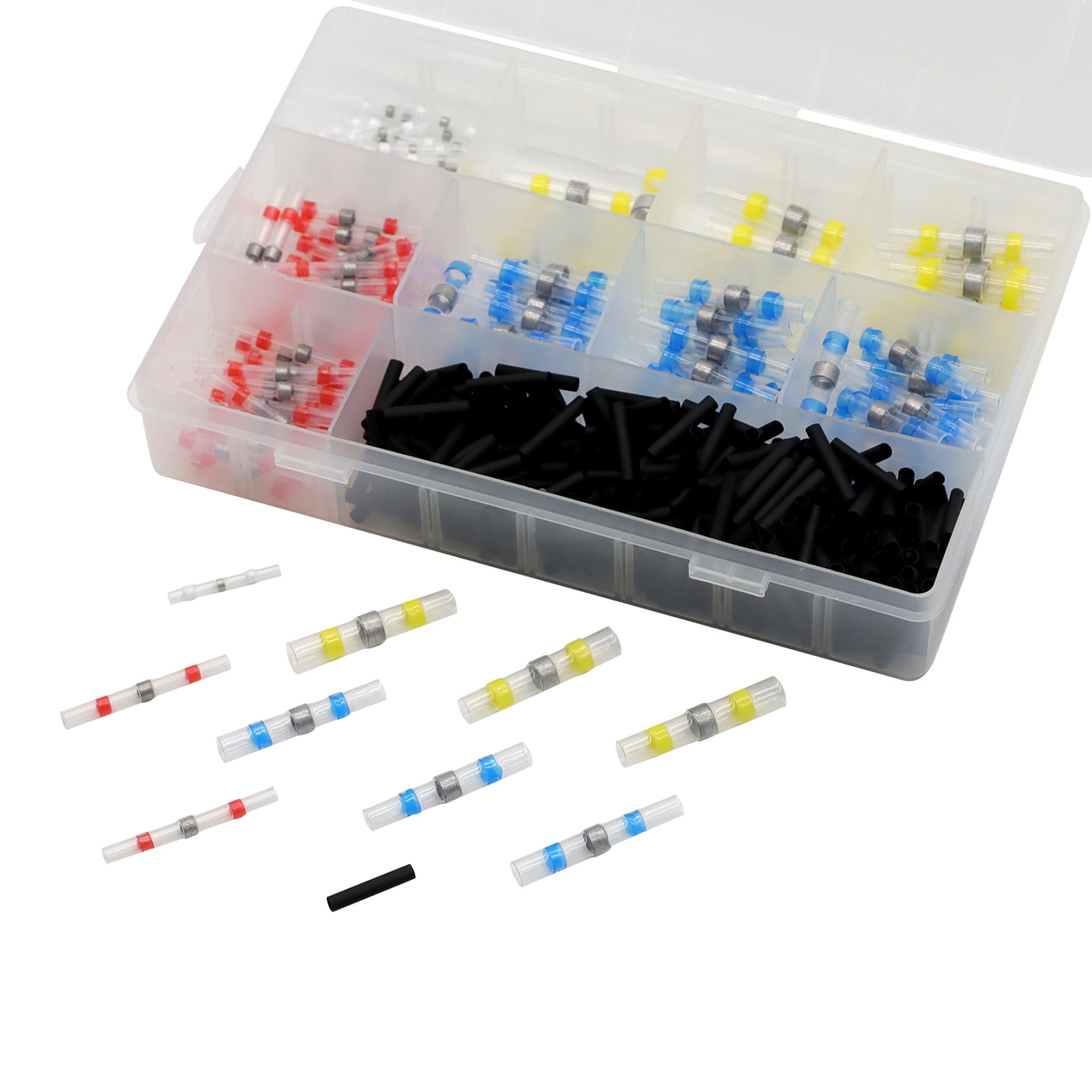 1000PCS Waterproof Solder Stick Seal Sleeve Heat Shrink Butt Wire Connectors Kit