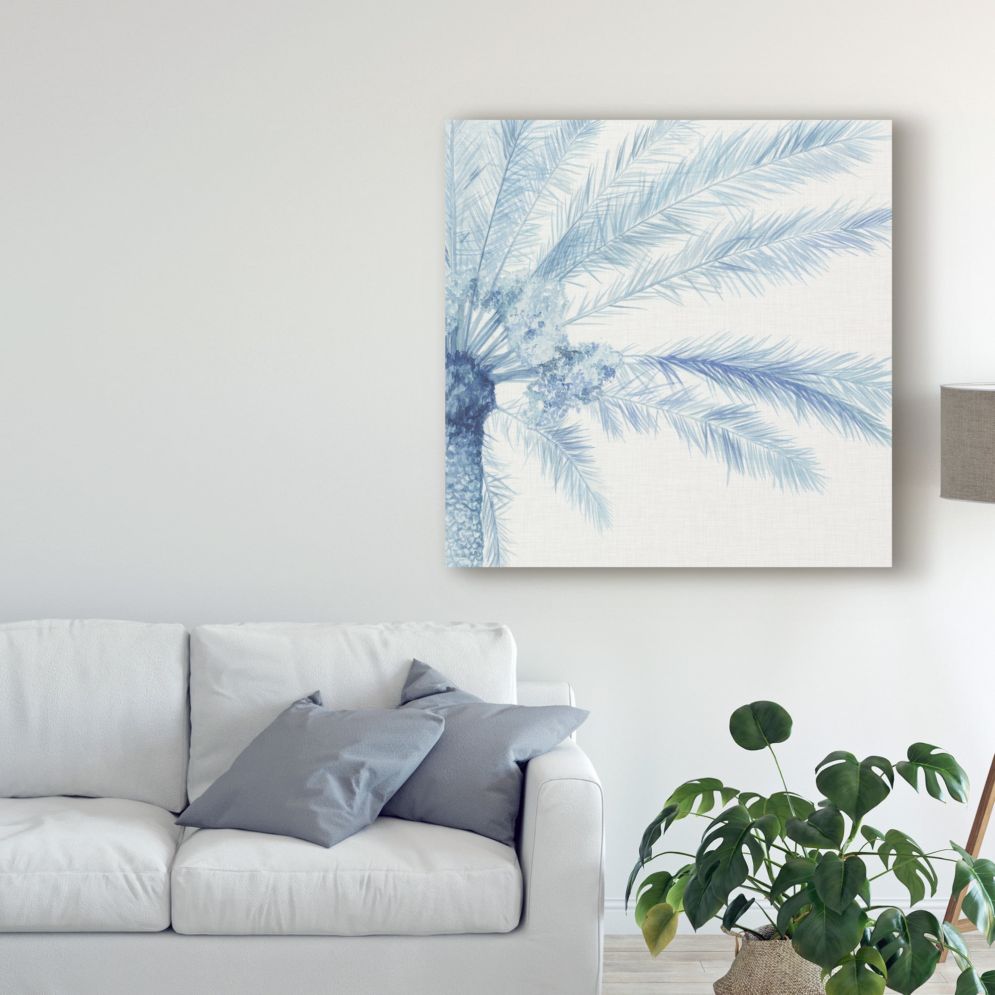 Trademark Fine Art 'Chambray Palms II' Canvas Art by Megan Meagher