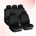 thumbnail image 3 of SHOWERORO 9Pcs Black Cloth Car Seat Protector Universal Seat Covers for Cars Extend Service Life Modern and Simple, 3 of 8