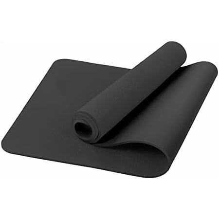 Yoga Mat Non Slip, Pilates Fitness Mats, Eco Friendly, Anti-Tear 1/4" Thick Yoga Mats for Women, Exercise Mats for Home Workout with Carrying Sling and Storage Bag Black,72"x24"