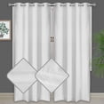 thumbnail image 4 of Elle 100% Blackout Grommet Curtains, 2 Panels Grey 50"x84" 84 Inches, 4 of 5