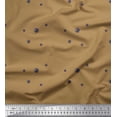 thumbnail image 1 of Soimoi Brown Viscose Chiffon Fabric Brush Stroke & Dots Abstract Print Sewing Fabric Yard 42 Inch Wide, 1 of 3