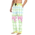 thumbnail image 5 of Cotton Mens PJ Pajama Pants Bottoms Waistband Sleepwear with Pockets Cute Bows and Plaid, 5 of 7