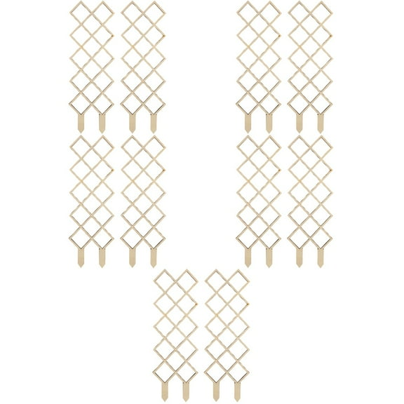 Set of 5 Small Wood Trellis for House Plants Climbing Frame