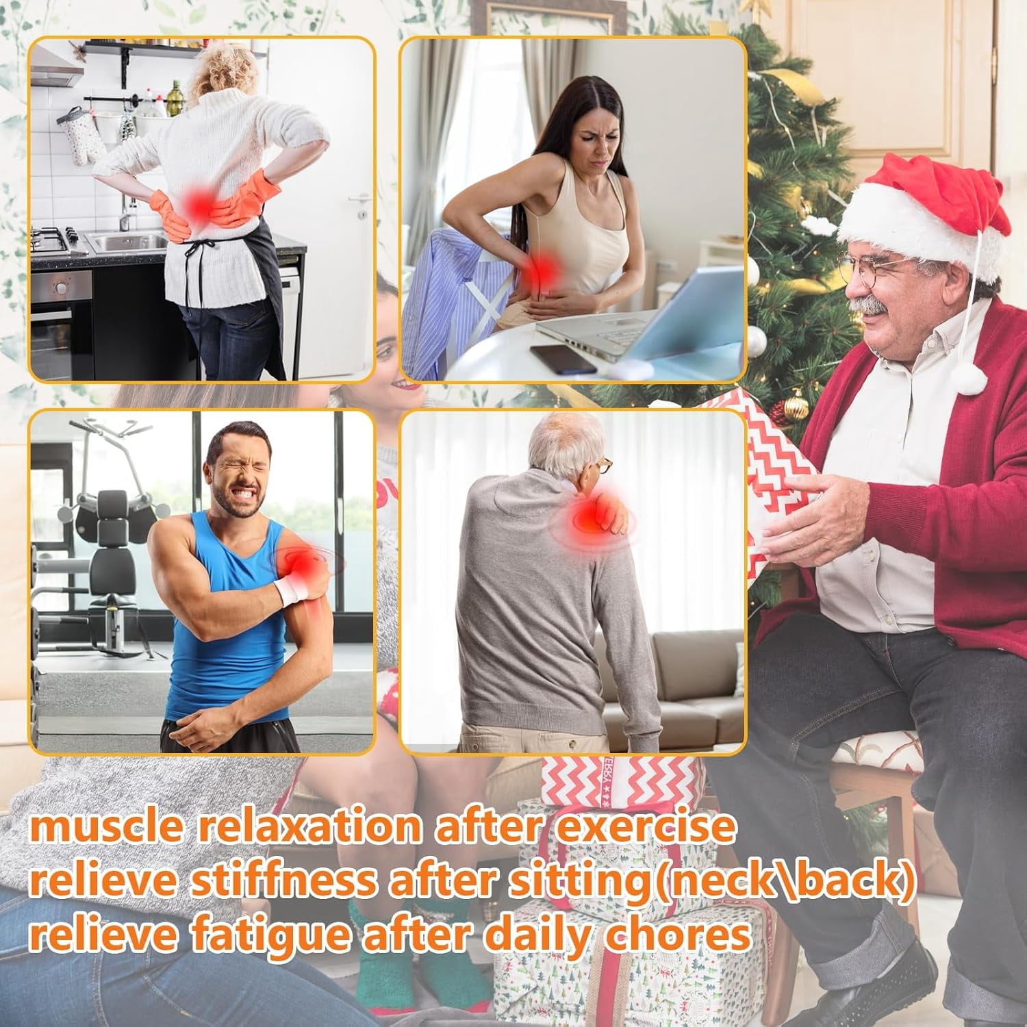 16-Head Massage Gun Professional Deep Tissue Massager with 3 Modes & 30-Speed Touch Screen for Muscle Relief
