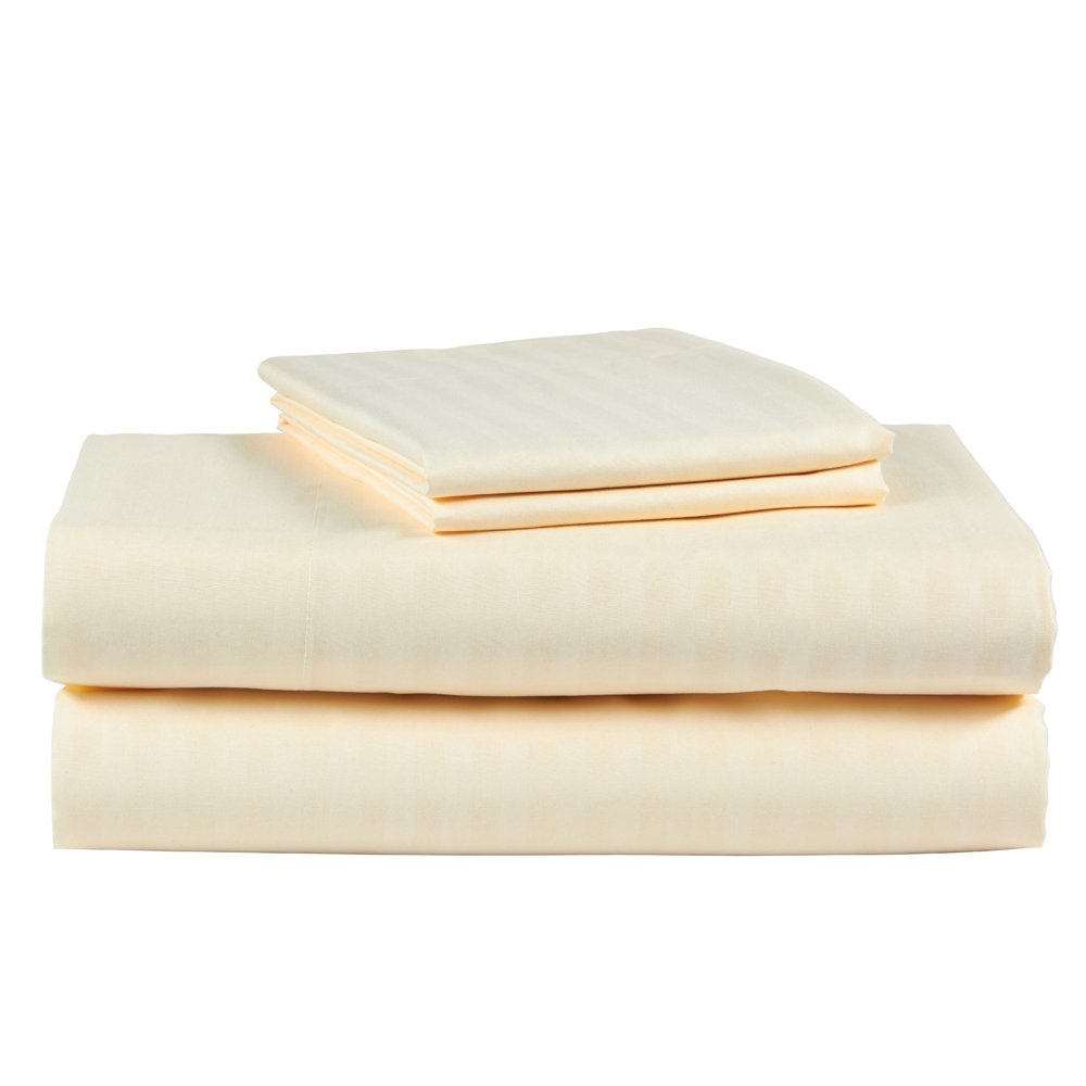 Ruthy's Texile 400 TC Cotton Sateen Sheets, Beige, King