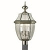 Forte Lighting - Cambridge - 3 Light Outdoor Post Lantern-24 Inches Tall and 12