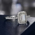 thumbnail image 3 of Forever Jewels 2.50Ct Emerald Cut Moissanite Women Wedding Engagement Ring 14K White Gold Plated, 3 of 5