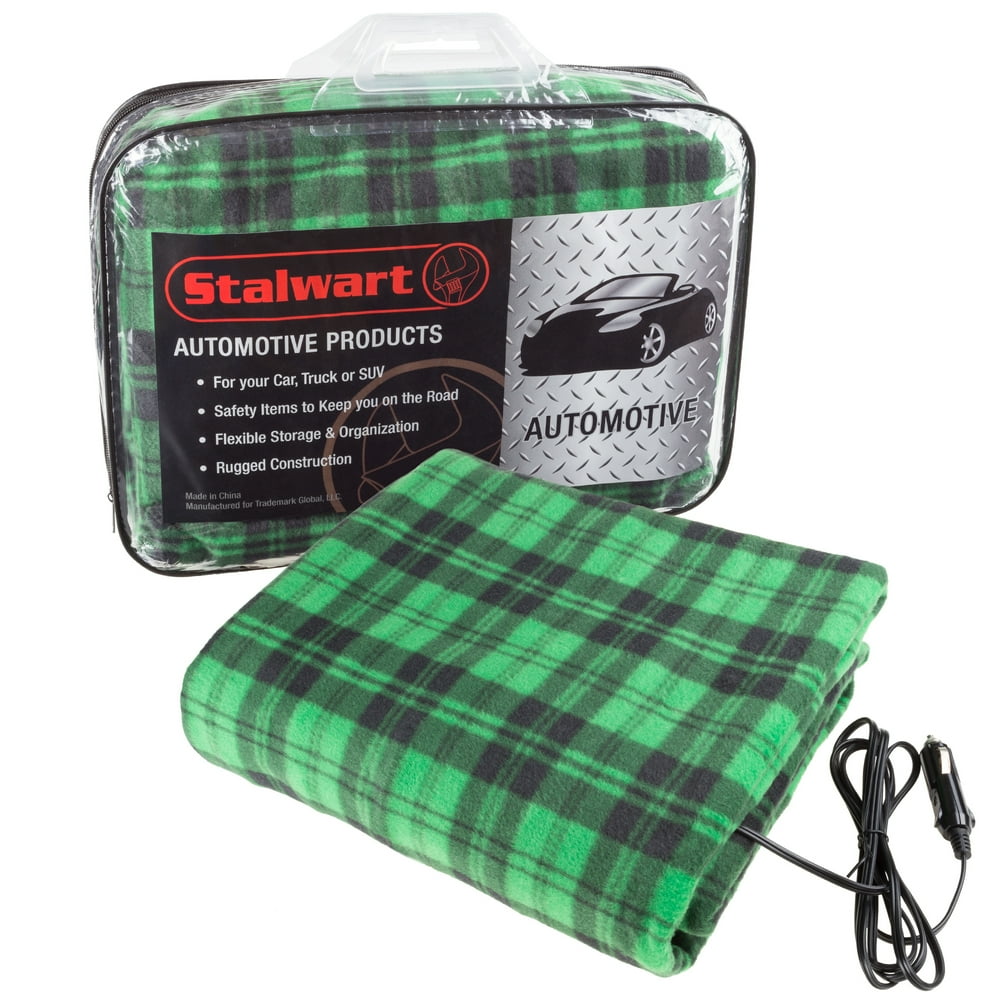 Electric Car Blanket Heated 12V Polar Fleece Travel Throw for Car