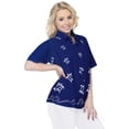 thumbnail image 3 of HAPPY BAY Women's Casual Blouse Shirt Solid Blouses Button Up Short Sleeve Dress Tee Shirts Hawaiian Tops for Women S Royal Blue, Turtle, 3 of 3