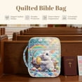 thumbnail image 6 of ZUXONGSY Easter Egg Bunny Print Quilted Bible Case for Women Large Bible Protective Carrier Sturdy Carrying Book Case with Handle Scripture Bag for Study, 6 of 7