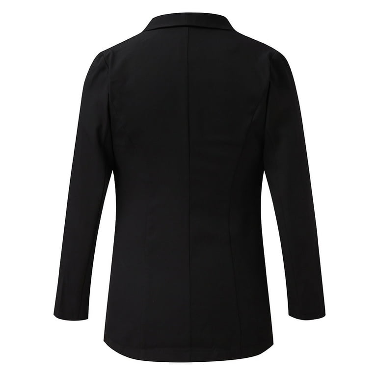 Wiueurtly Womens Fleece Jackets,Women Loose Top Long Sleeve Casual Jacket  Ladies Office Wear Coat Blouse 