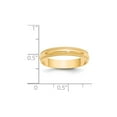 thumbnail image 4 of Real 14kt Yellow Gold 4mm LTW Milgrain Half Round Band Size 8.5; for Adults and Teens; for Women and Men, 4 of 4