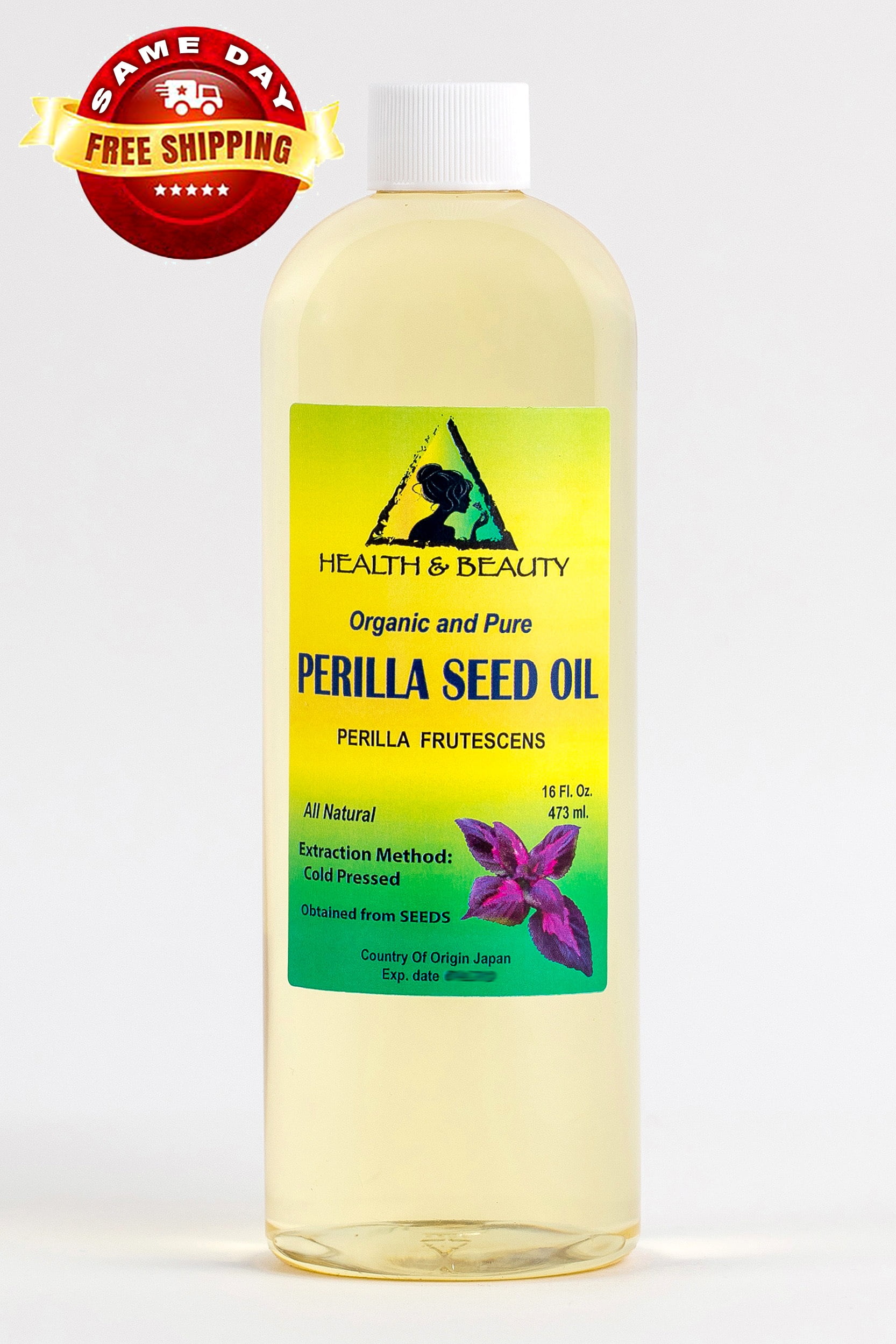 PERILLA SEED OIL ORGANIC CARRIER COLD PRESSED PREMIUM FRESH 100% PURE 32 OZ