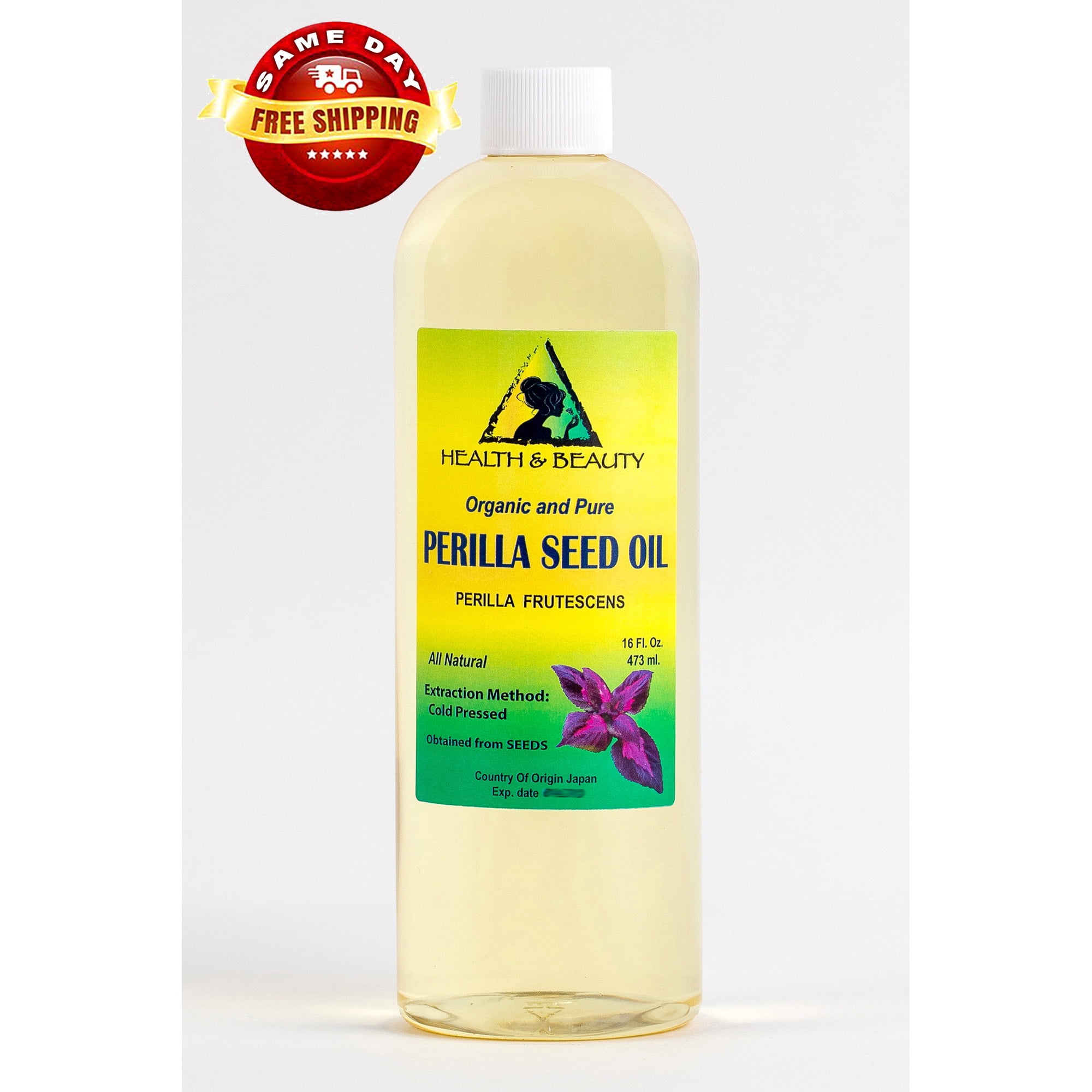 PERILLA SEED OIL ORGANIC CARRIER COLD PRESSED PREMIUM FRESH 100% PURE 32 OZ