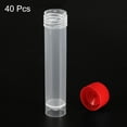 thumbnail image 3 of Uxcell 20mL Plastic Test Tubes, 40 Pack Frozen Test Tube Vial Container Storage Screw Cap, Red Clear, 3 of 6