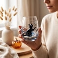 thumbnail image 5 of Halloween Glass Cups, Wine Glasses, Glassware Drinking Glasses, Stemless Drinking Glass with Cute Designs, Clear Cups for Cocktails, Juices & Iced Coffee (B), 5 of 7