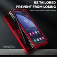 thumbnail image 6 of Phone Case for Samsung Z Fold 6 Case with Ring Holder Camera Lens Protector Slide Cover Black Shockproof Samsung Galaxy Z Fold 6 Case Rugged Heavy Duty with Pen Slot (Red), 6 of 16