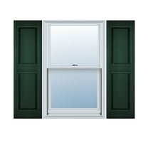 12"W x 49"H Lifetime Vinyl, TailorMade Two Equal Panels, Raised Panel Shutters, Midnight Green