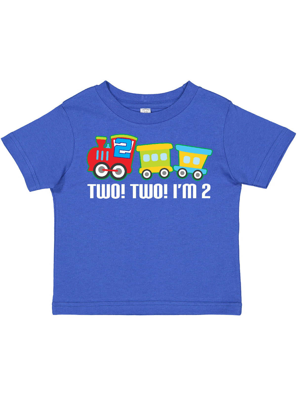 Inktastic 2nd Birthday Two Two Train Outfit Toddler T-Shirt Second 2 Im Engine 