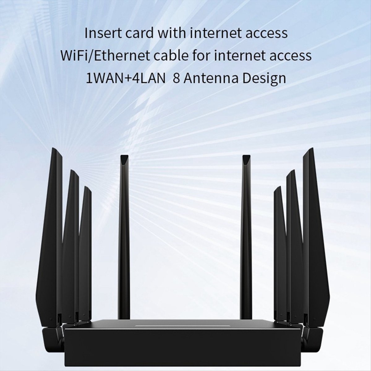 5G Industrial Grade Wifi Router 1200Mbps 5G CPE Detachable 8 Antenna Unlock Modem Portable Broadband Network WAN US Plug