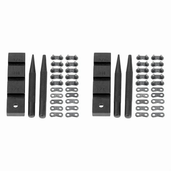 6PCS Pocket Chainsaw Breaker Chain Saw Repairing Mending Tool Set with 20 Sets 0.325in Joiner Link Repair