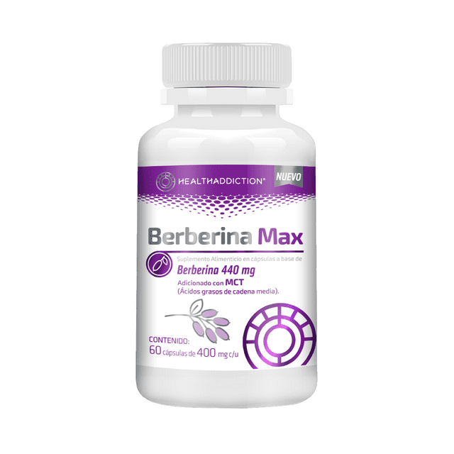 Berberina Healthaddiction Max 440 mg MCT Suplemento Natural con Berberina Aristata 60 Cápsulas