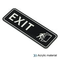 thumbnail image 3 of Unique Bargains EXIT Sign 9'x3' Self Adhesive Door Sticker Mounting Strip Black, 3 of 6