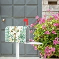 thumbnail image 5 of Spring Summer Religious Cross Mailbox Cover Magnetic Standard Size 21"x18", Easter Christian Flower Leaves Decorative Post Letter Box Wrap Decor, Green Plaid Farmhouse Garden Outdoor Decoration, 5 of 6