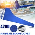 thumbnail image 5 of Sail Cover for 9-10ft Mainsail Boom Cover Boat Sail Protector Waterproof 420D Oxford Sunshade Wind Proof, Blue, 5 of 9
