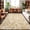 Brown, variant on Gray Floral Washable Area Rug 2 x 3 ft Pastoral White Flowers Petal Leaf Botanical Linen Soft Non Slip Rugs Stain Repellent Indoor Felt Carpet for Living Dining Room Bedroom Home Office