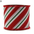 thumbnail image 2 of Visland Christmas Ribbons Colored Ribbon Holiday Party Ribbon Decorations, Rustic  Fabric Lining Ribbons Crafters Holiday Ornaments,1Roll/5Yard, 2 of 3