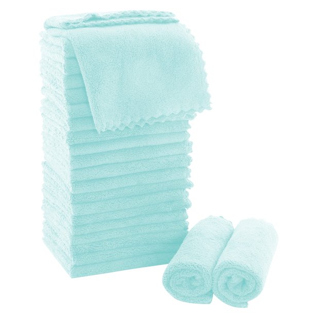 Paño de Lavado Ultra Suave MOONQUEEN Coral Velvet 30x30 cm Paquete de 24