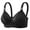 Black, variant on Women Lace Bra Non Padded Wireless Comfortable Breathable Push Up Adjustable Straps Thin Non Rim Gathering Adjusting Everyday Daily Life