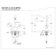 thumbnail image 3 of Kingston Brass KS1493PKX Duchess Double-Handle Vessel Bathroom Faucet, Antique Brass, 3 of 5